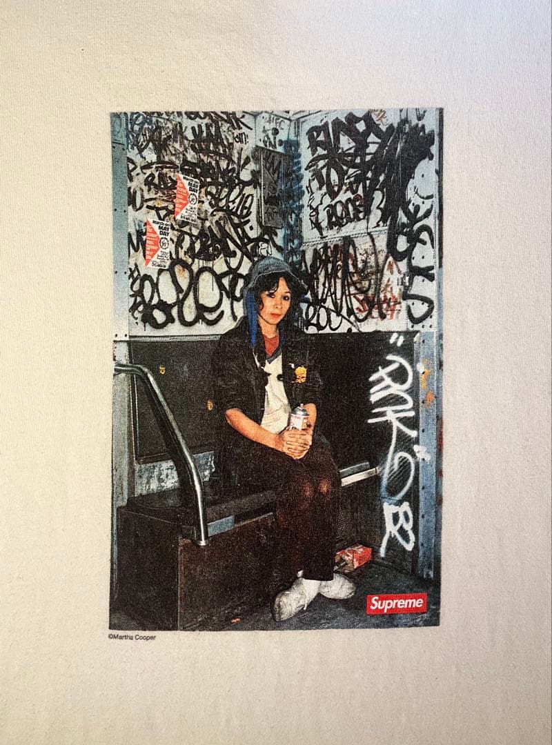 【美品】Supreme ストリートアート グラフィックプリントTシャツ XL白