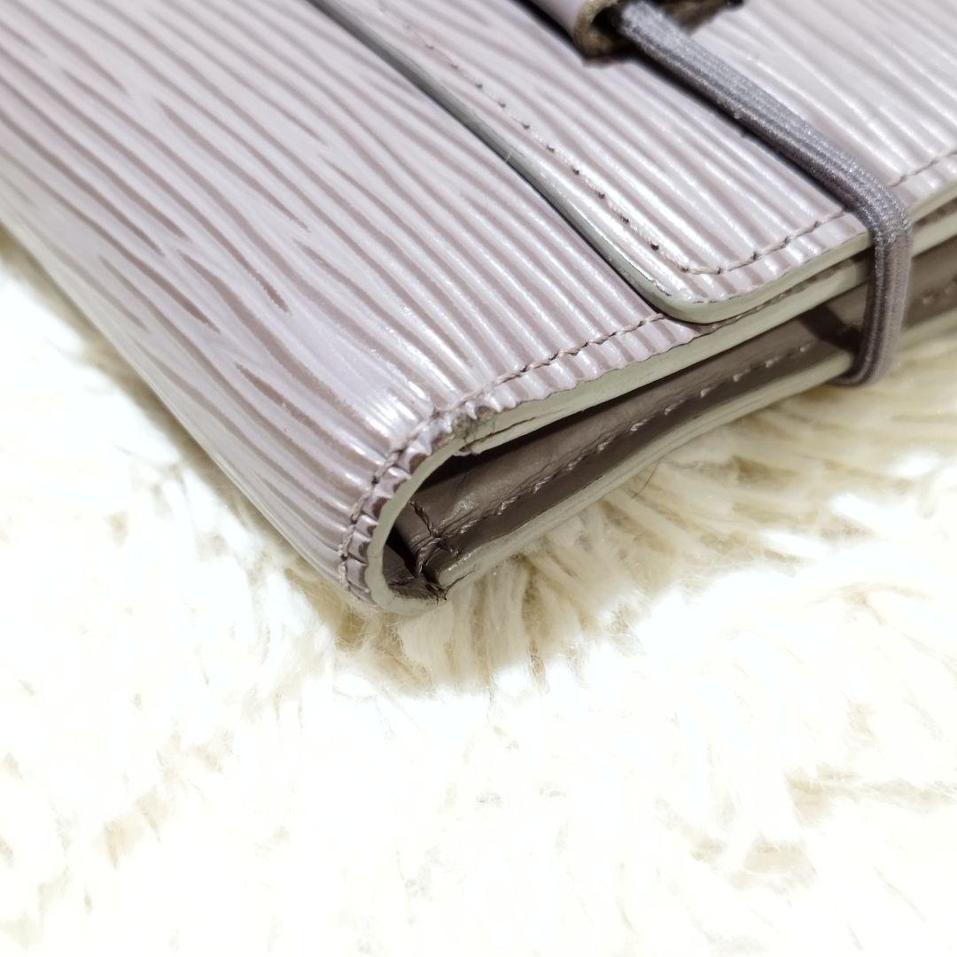 極美品♡ルイヴィトン　エピ　ポルトモネ　エラスティック　ライラック　三つ折り財布