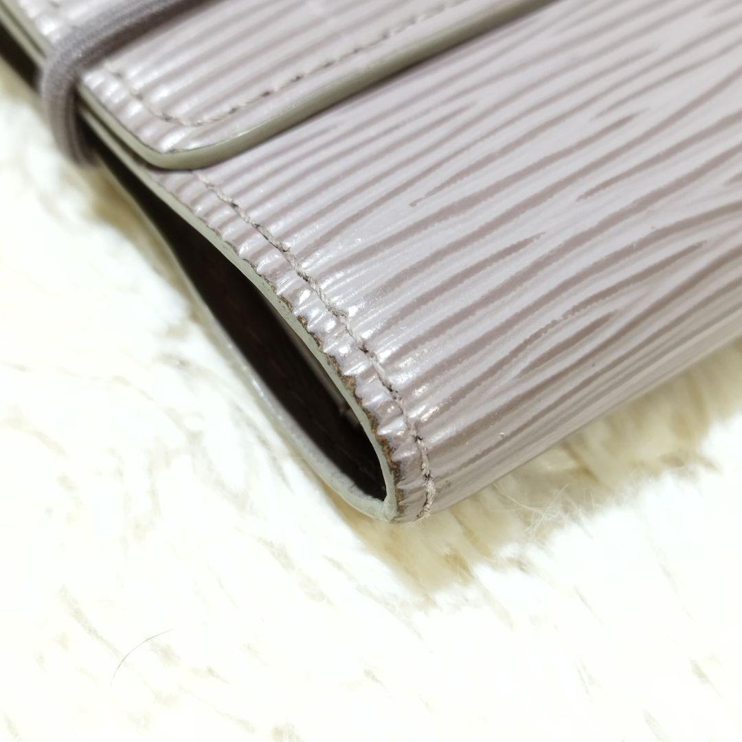 極美品♡ルイヴィトン　エピ　ポルトモネ　エラスティック　ライラック　三つ折り財布