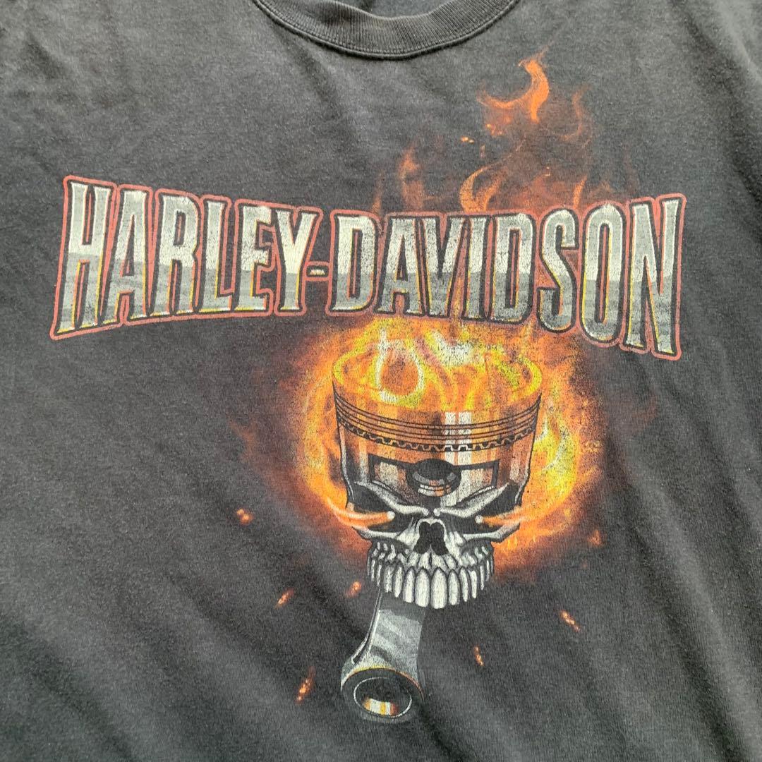 HARLEY-DAVIDSON スカル ピストン Tシャツ