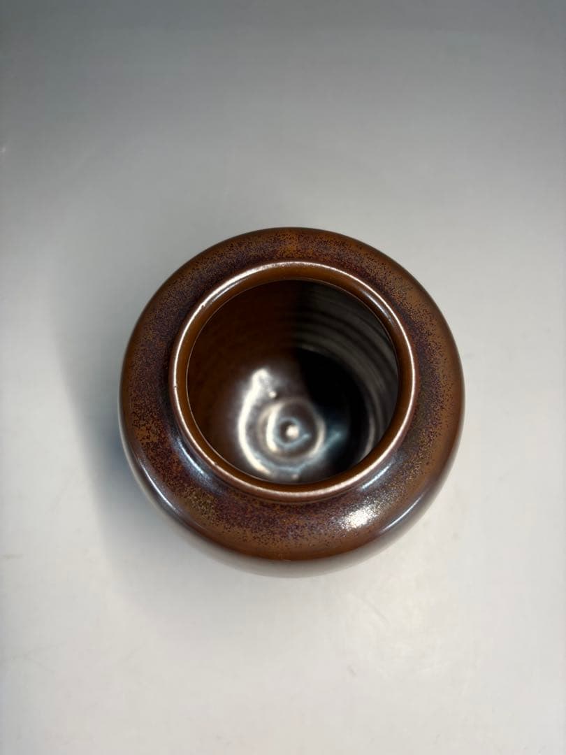 【中古品】茶道具　渡辺伸治造　名物　初花写茶入（共箱）