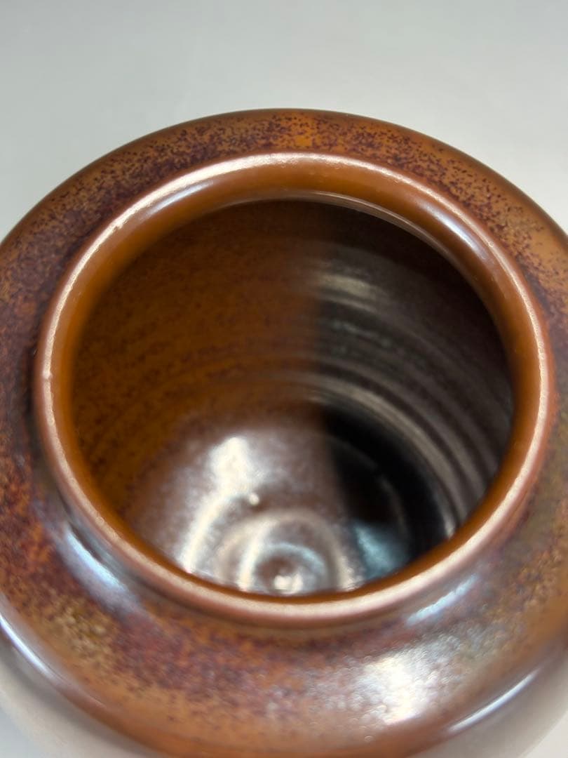 【中古品】茶道具　渡辺伸治造　名物　初花写茶入（共箱）