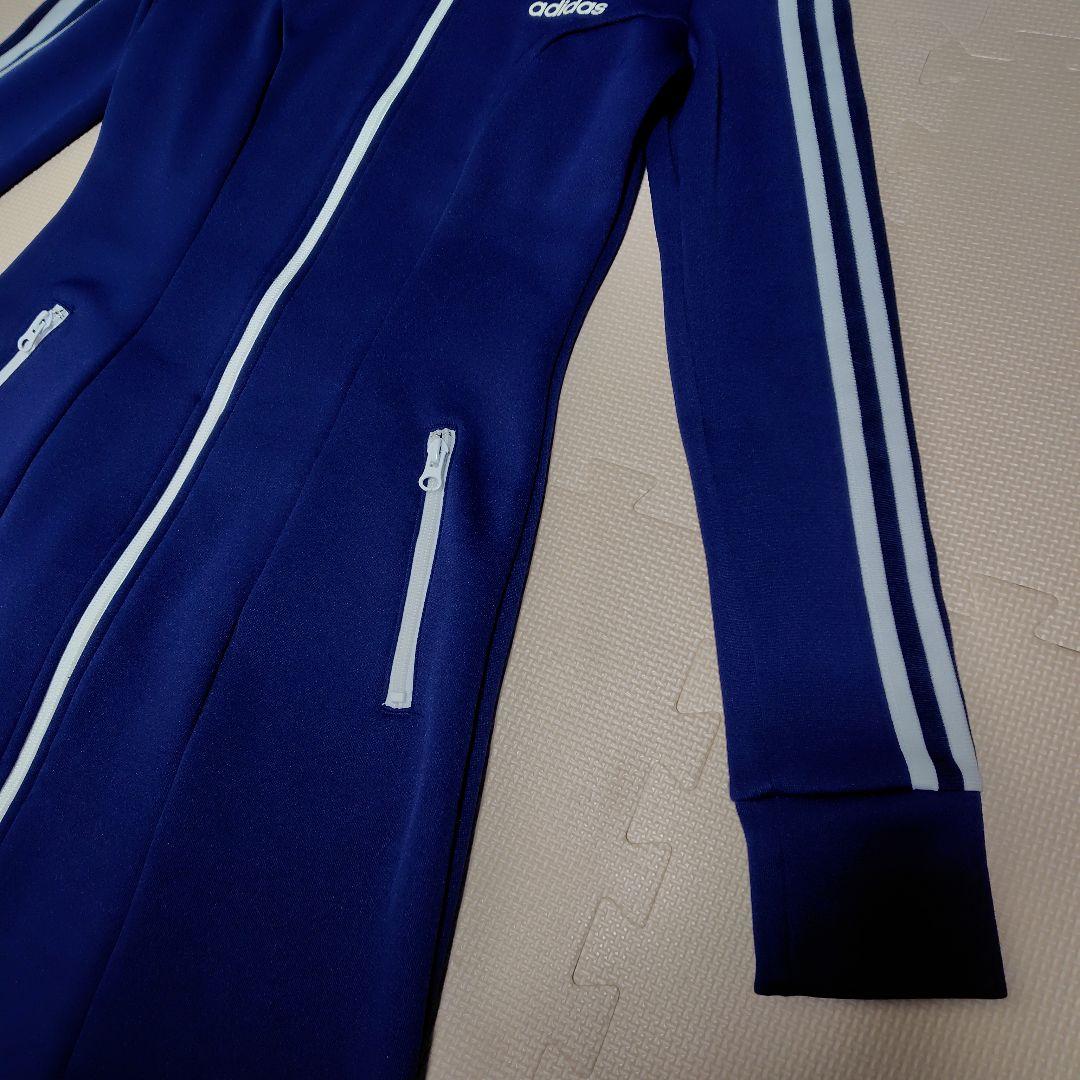 adidas アディダス　ジャージ ワンピース トラックジャケット　ネイビー