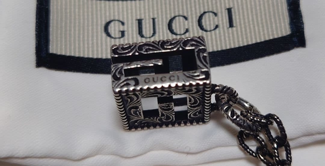 【極美品】GUCCI/グッチ/スクエアG/ネックレス