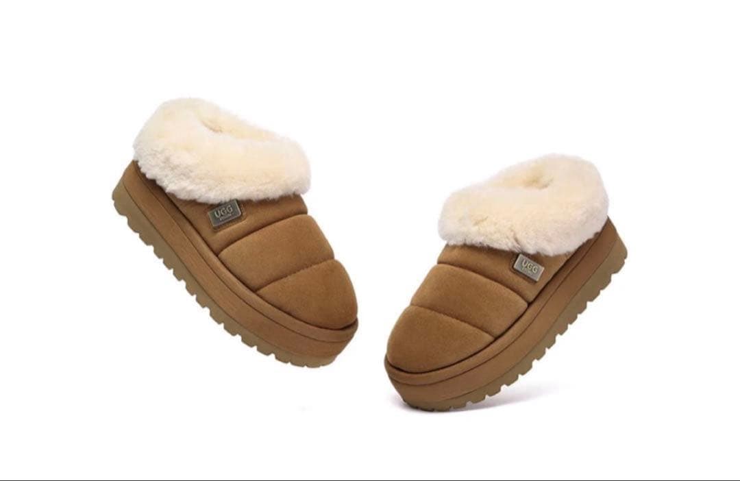 ロ*ー様 新品　UGG エクスプレス　ムートンブーツ　厚底　EU37 売切り
