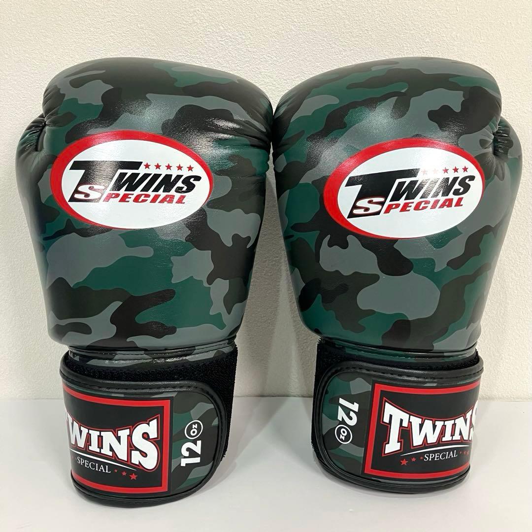 未使用級 TWINS SPECIAL 12oz 迷彩 ボクシンググローブ