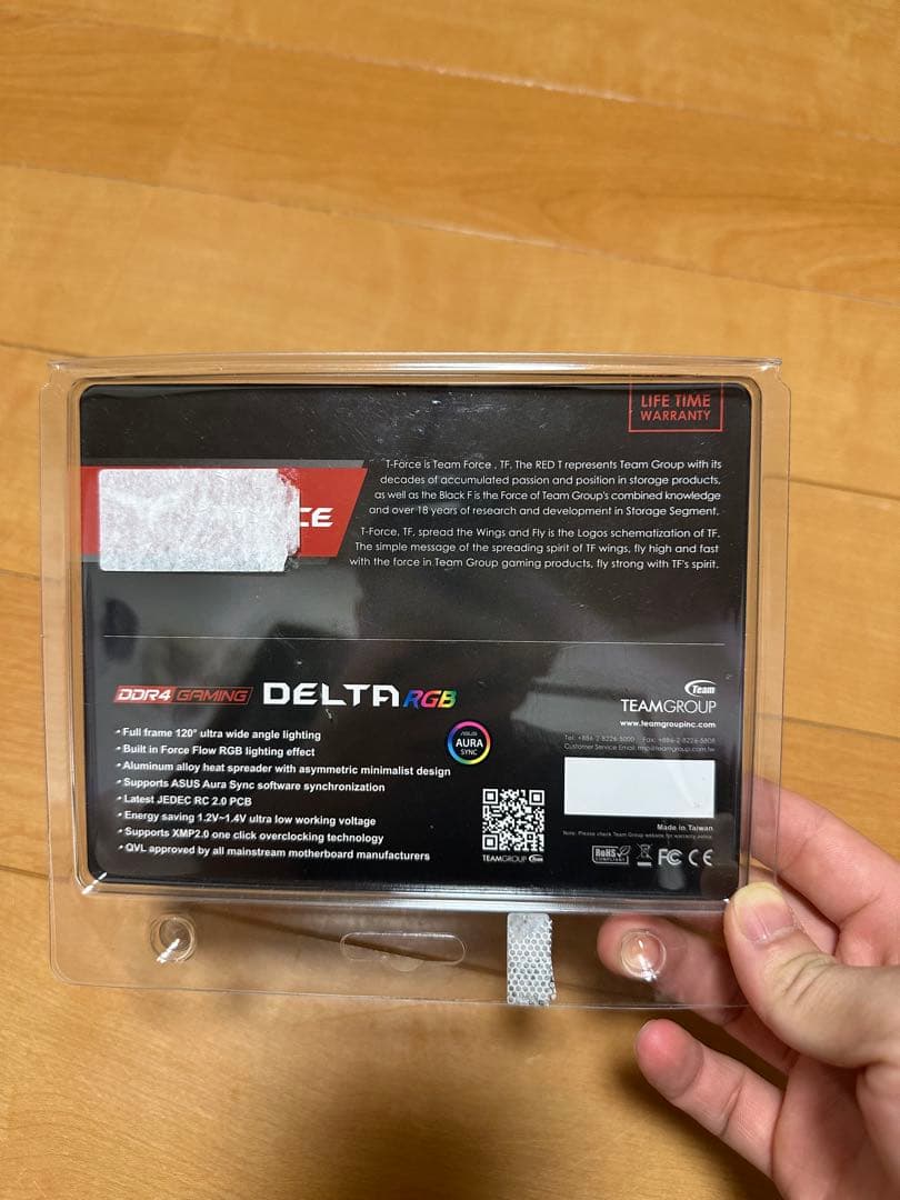TEAM DELTA RGB DDR4 3600MHz 16GB 8GBx2枚