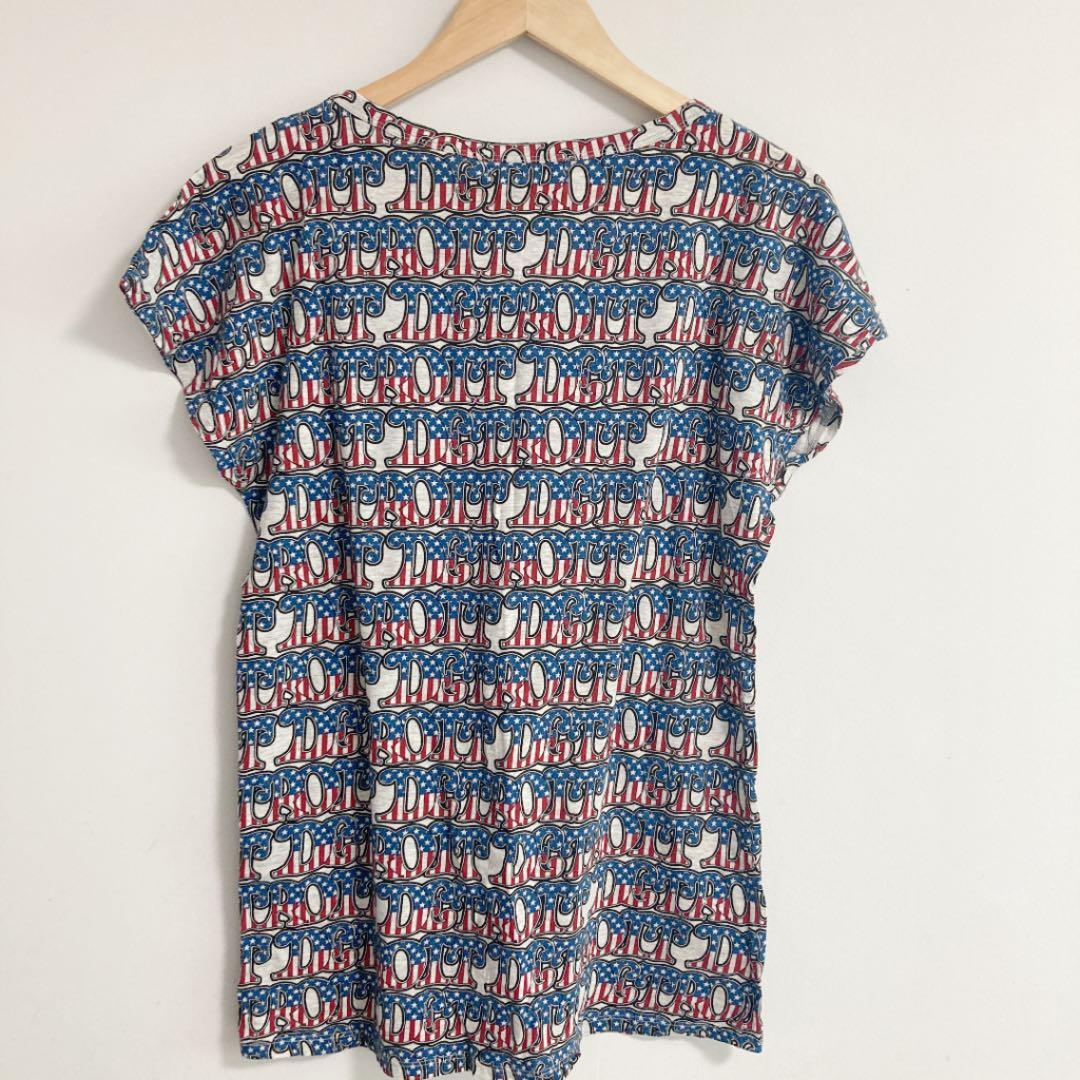 新品タグ付★hystericglamourDETROIT総柄Tシャツ★アメリカン