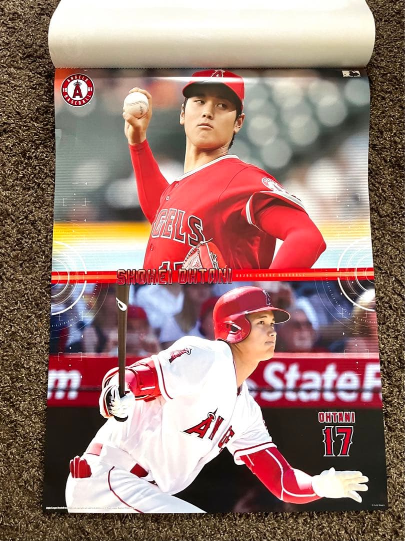 大谷翔平 初の公式 特大 壁掛けカレンダー 2019 大判サイズ