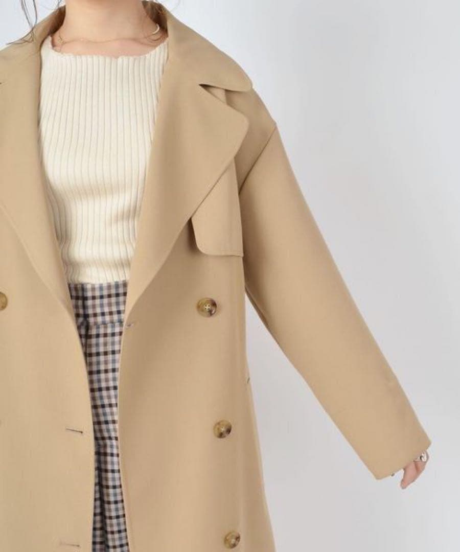 ゆり　SHIPS シップスビッグロングトレンチコート定価3万円