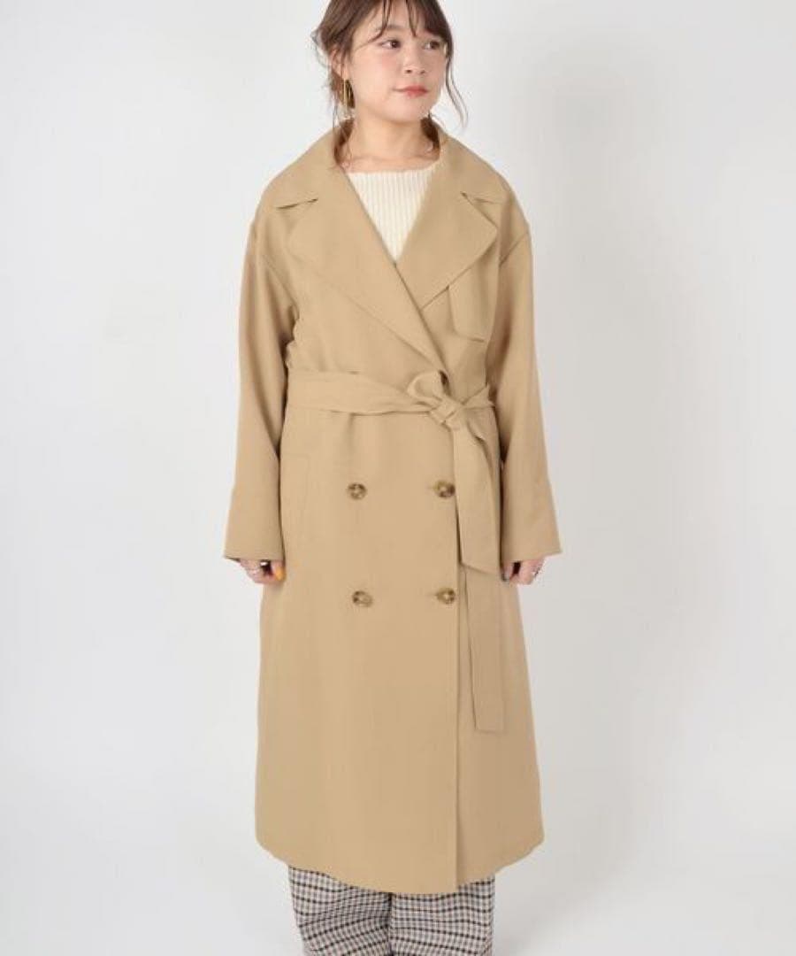 ゆり　SHIPS シップスビッグロングトレンチコート定価3万円