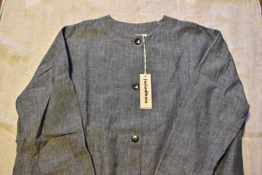jujudhau シャンブレーコート　サイズF　新品