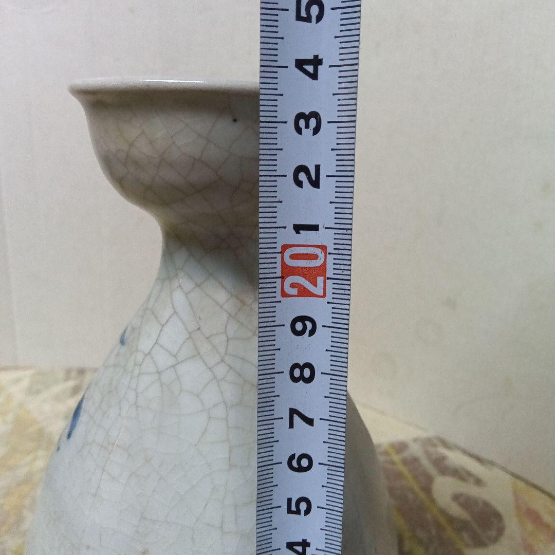 古美術骨董　 李朝染付草蝶文徳利