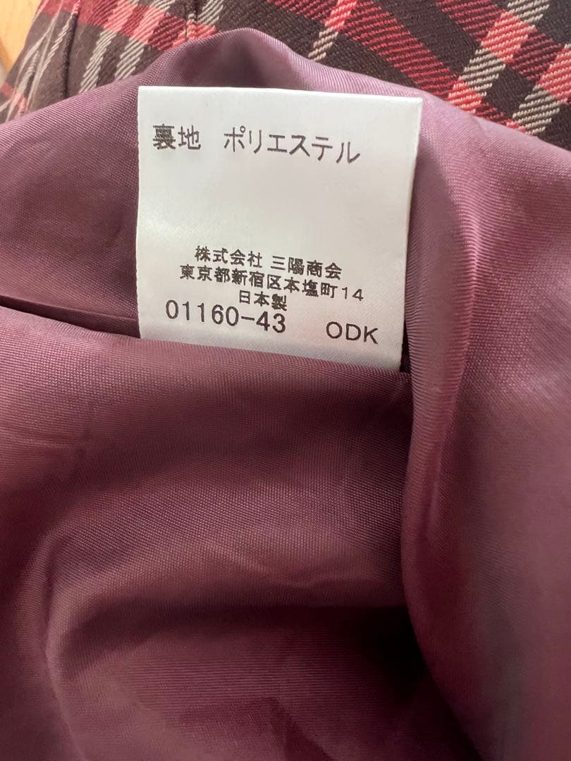 バーバリーブルーレーベル ノバチェック プリーツノースリーブワンピース 38