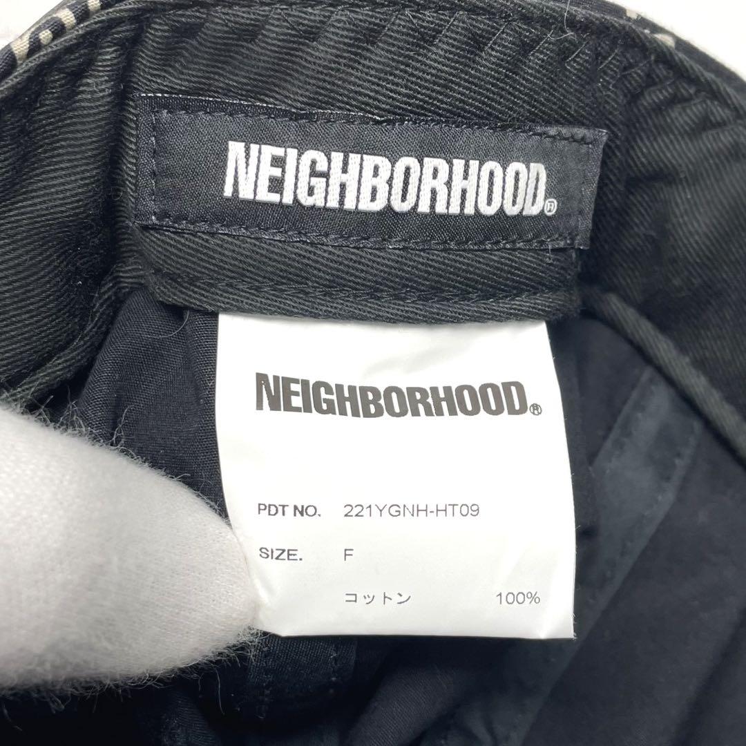 NEIGHBORHOOD モノグラム キャップ 総柄 ブラック