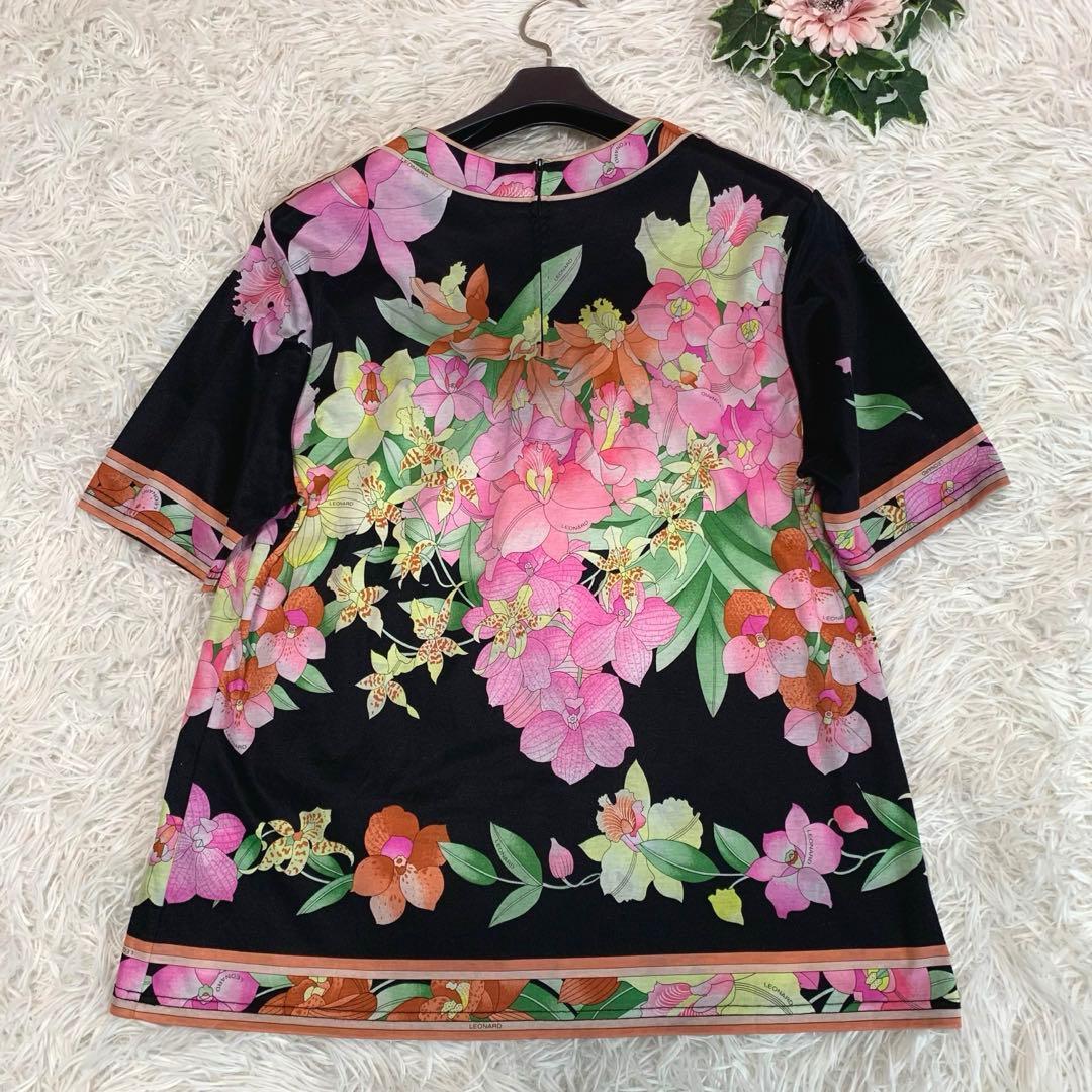 専用♡LEONARD【大きいサイズ：LL/トリム/花柄◆カットソー/Tシャツ】