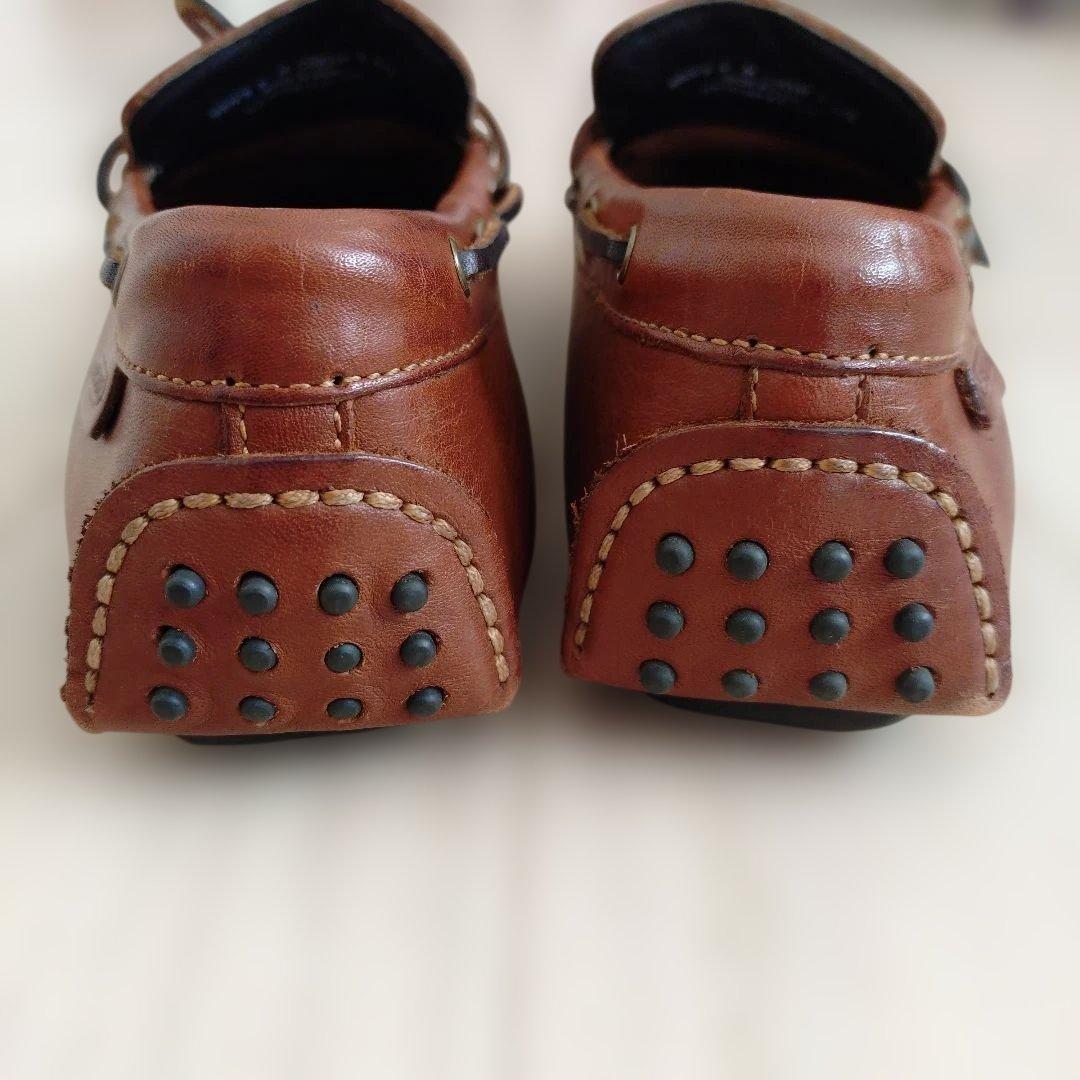 COLE HAAN 本革ブラウン モカシンローファー　ドライビングシューズ