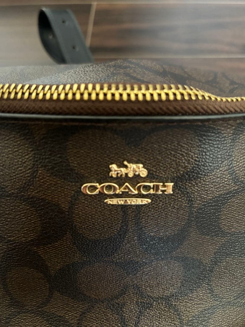 COACH ボディバッグ ウエストバッグ シグネチャー ブラウン