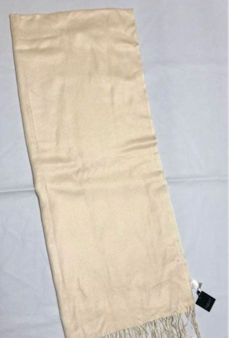 新品 LANVIN ストール ベージュ シルク カシミヤ マフラー
