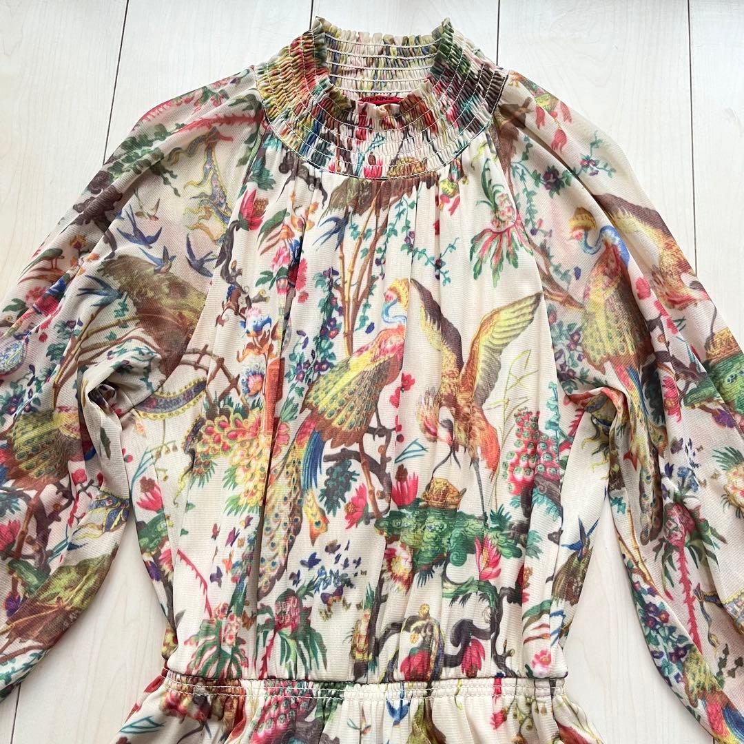 VIVIENNE TAM ヴィヴィアンタム 花柄 パワーネット ワンピース
