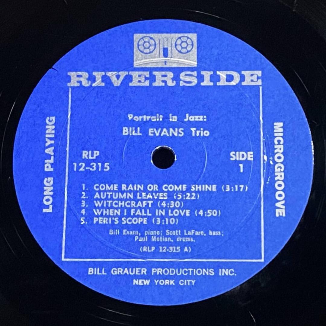 ★不朽の名作【US初期モノラル盤／深溝／青ラベル】Bill Evans Trio
