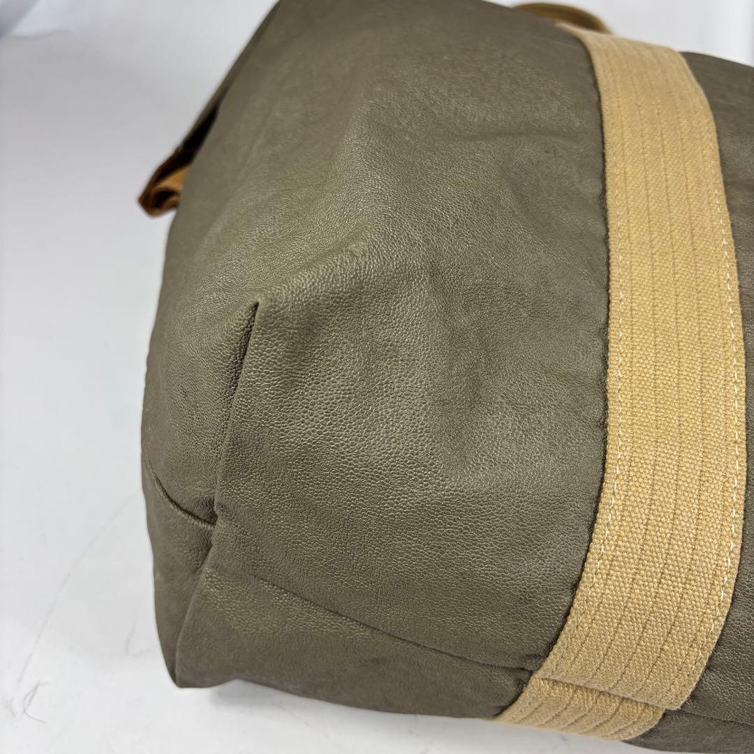 C.P.Company PVC加工ボストンバッグ　オリーブ　ベージュ系　Y2K