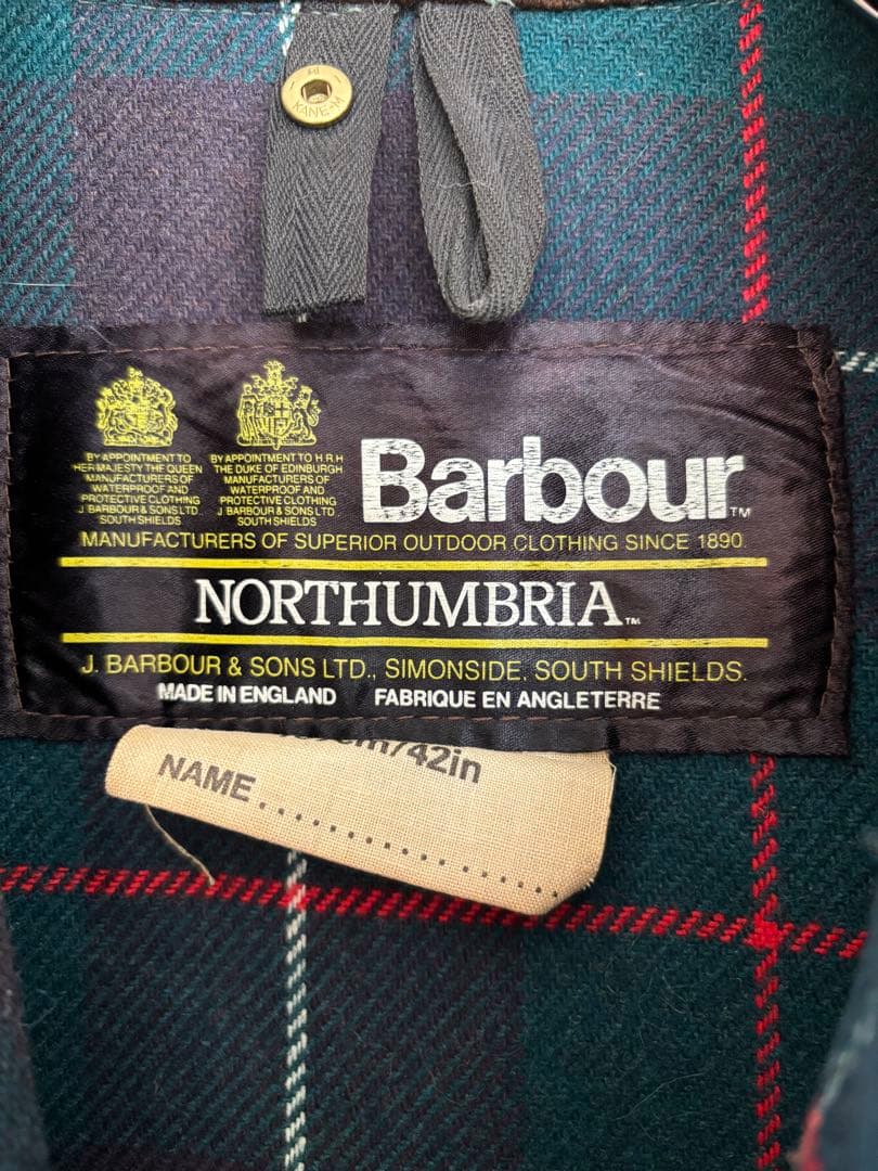 80s 2ワラント BARBOUR NORTHUMBRIA size:42