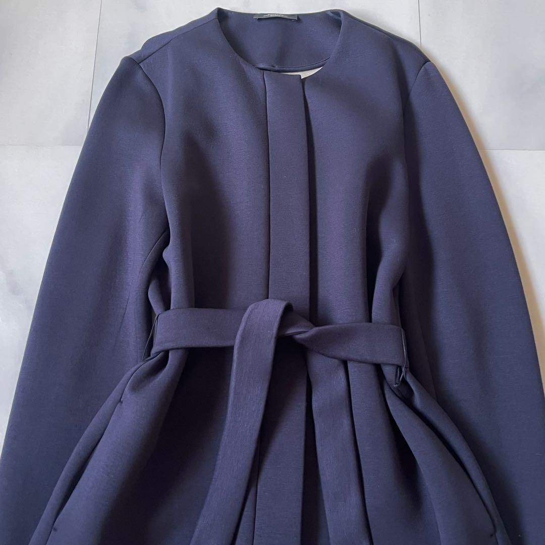 Max Mara WEEKEND スキューバジャージーミディコート LL ベルト
