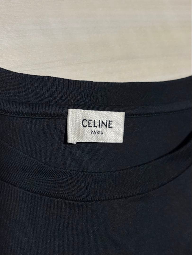 CELINE ブラック Tシャツ　セリーヌ　あんしん鑑定