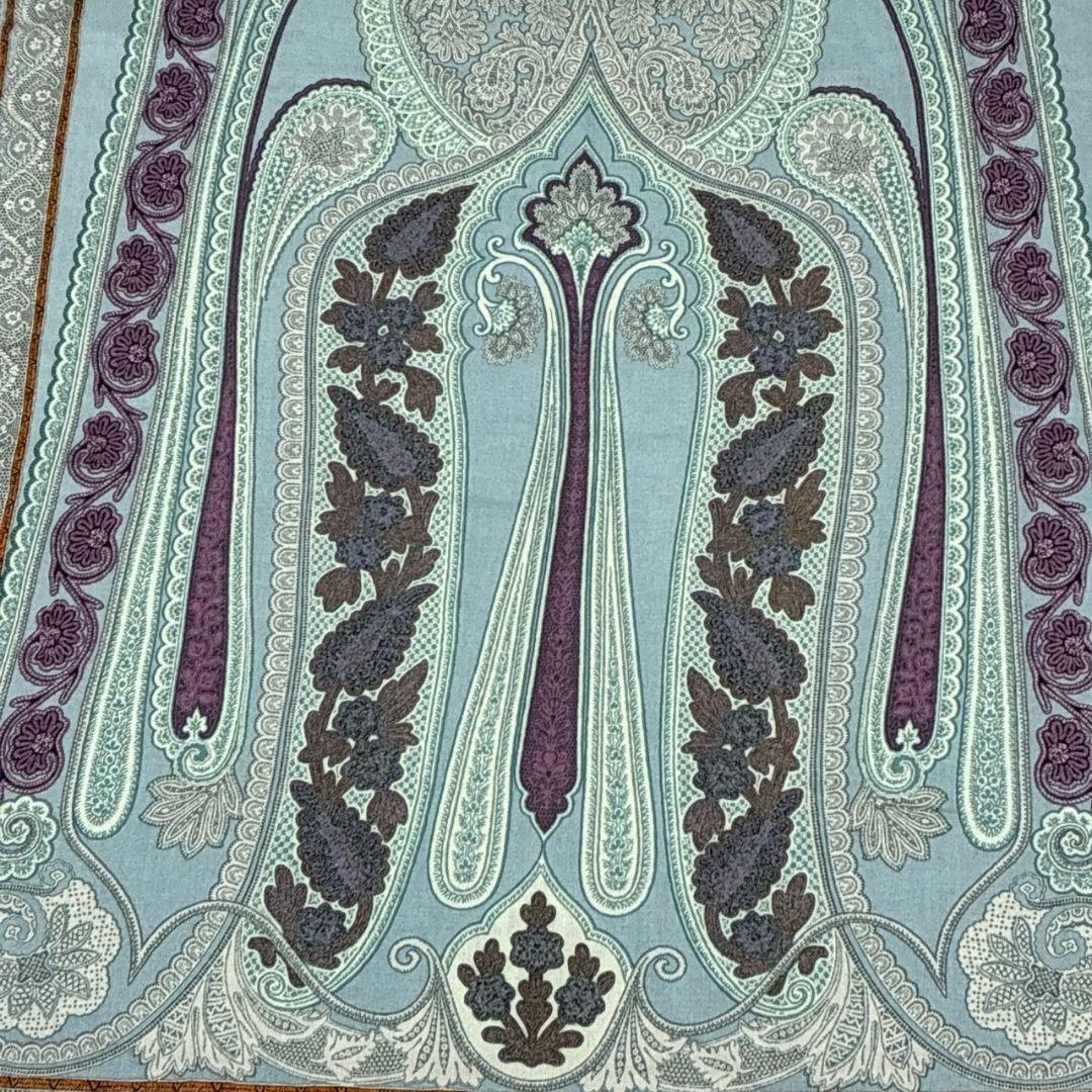 【美品】ETRO エトロ シルク ペイズリー イタリア 大判ストール スカーフ