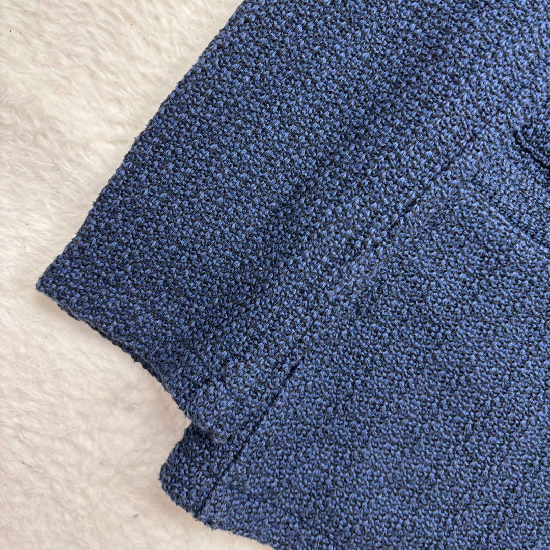 極美品　LANVIN ネイビー ニット　カーディガン　テーラードジャケット　近年