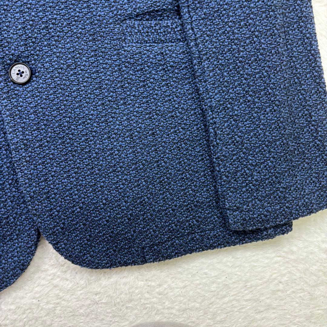 極美品　LANVIN ネイビー ニット　カーディガン　テーラードジャケット　近年