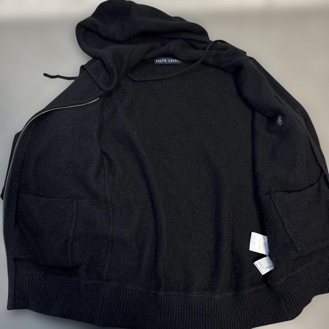 RALPH LAUREMラルフローレン　ニットパーカー　カシミヤ　ブラック