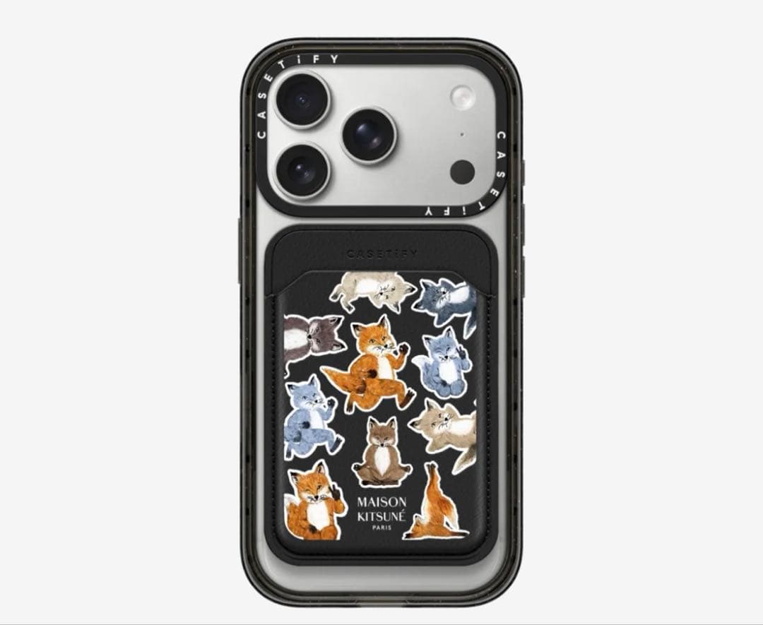 スマホアクセサリー Maison Kitsune Fox Medley Snappy Wallet