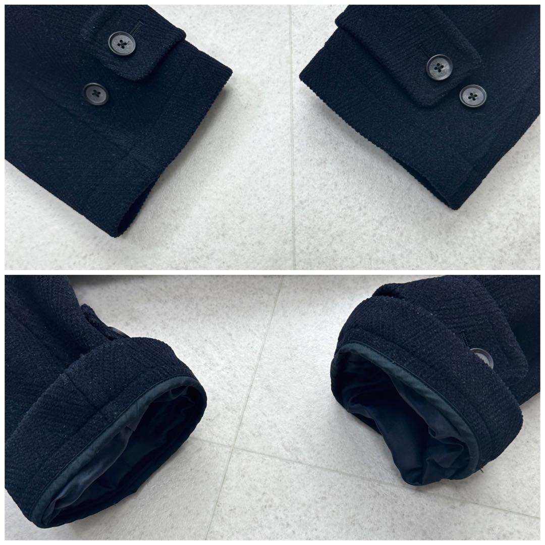 希少 LL【J.PRESS】ダッフル コート ヘリンボーン バロムブローサ 紺