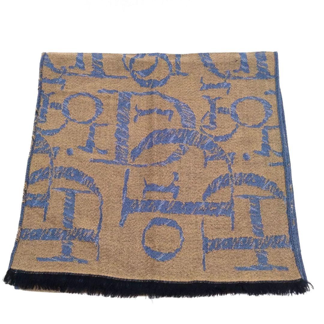 Christian Dior マフラー ウール100% ロゴ 42x156㎝