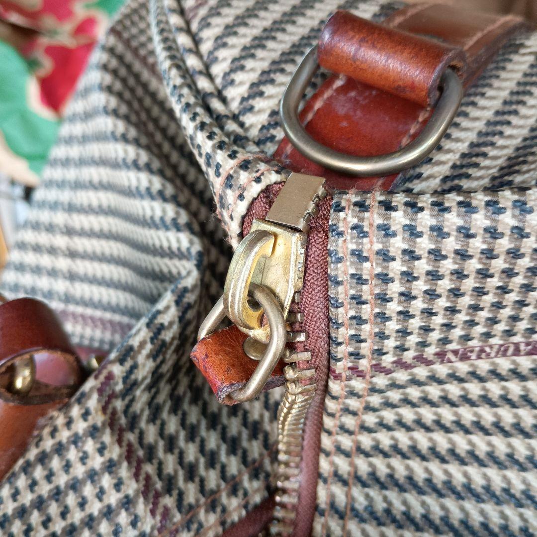 Polo チェック柄 ボストンバッグ