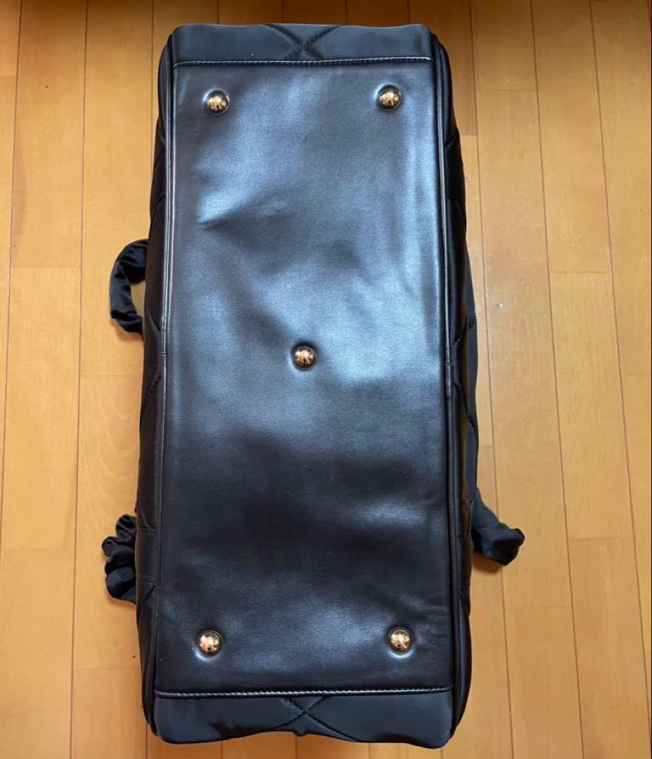 ロゼミューズ Satin traveling boston bag black