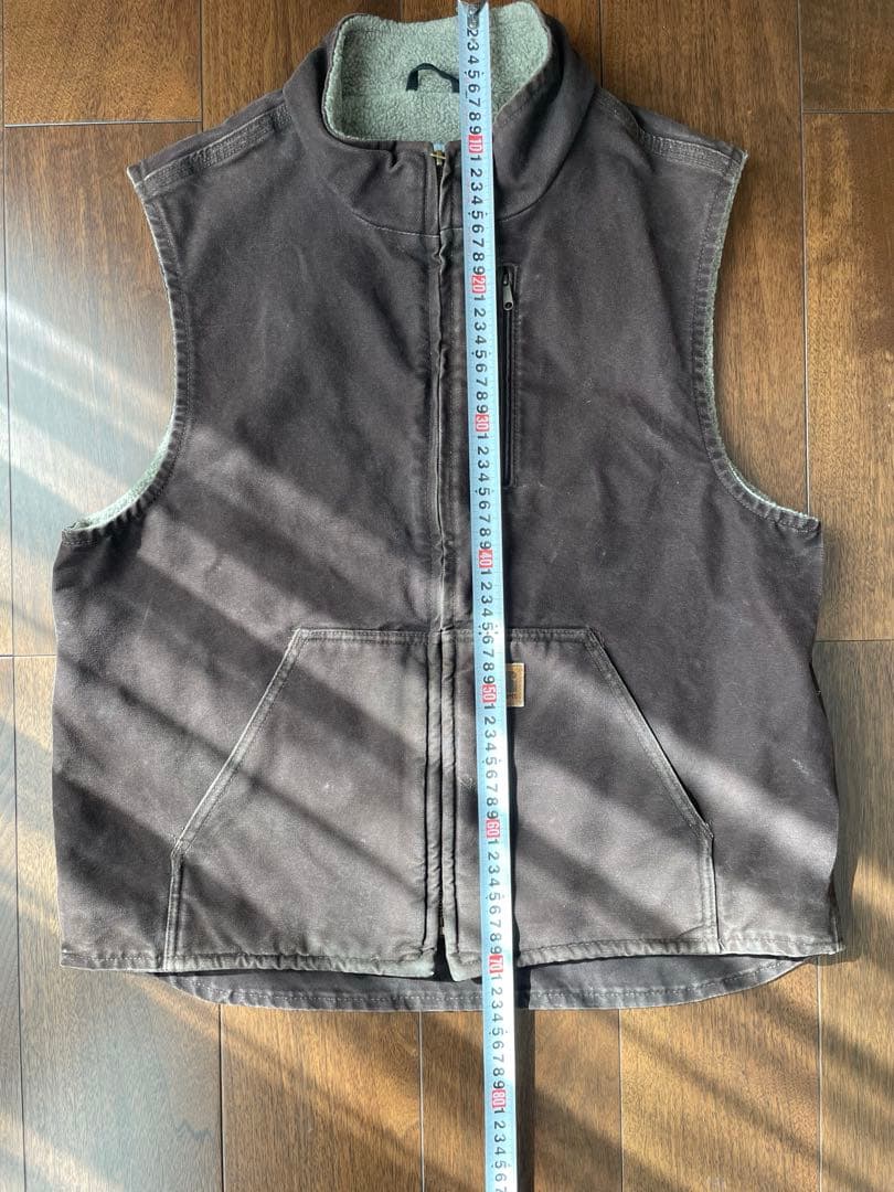 Carhartt ダークブラウン コットンベスト