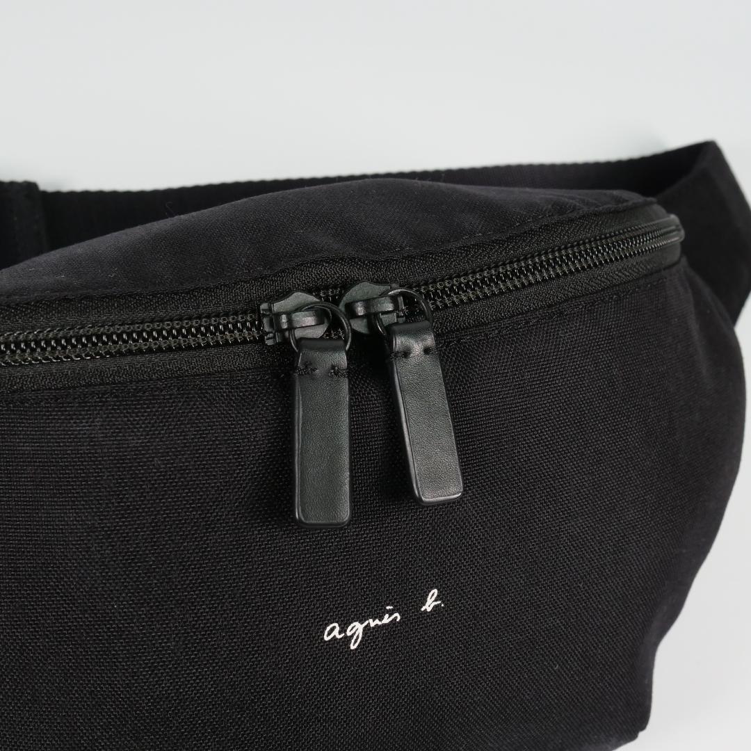 極美品✨ アニエスベー ボディバッグ ウエストポーチ ブラック ロゴ