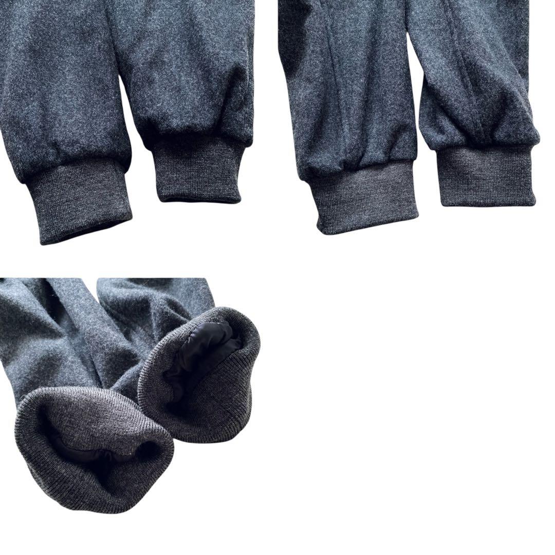 Papas パパス【美品】裏地チェック柄 フルジップ ウールブルゾン L
