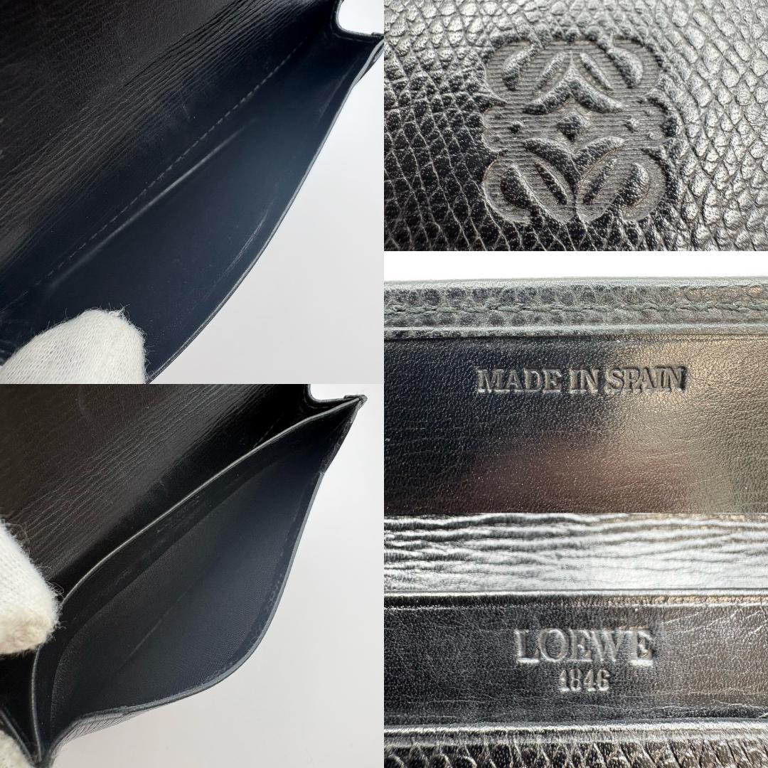 《極美品》LOEWE ロエベ アナグラム カードケース 名刺入れ ブラック