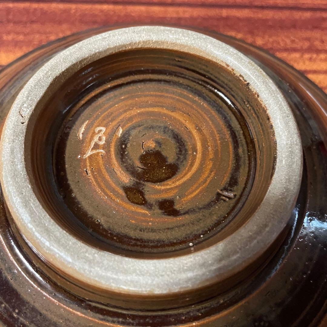 壺屋焼　赤絵皿　22cm 國場一