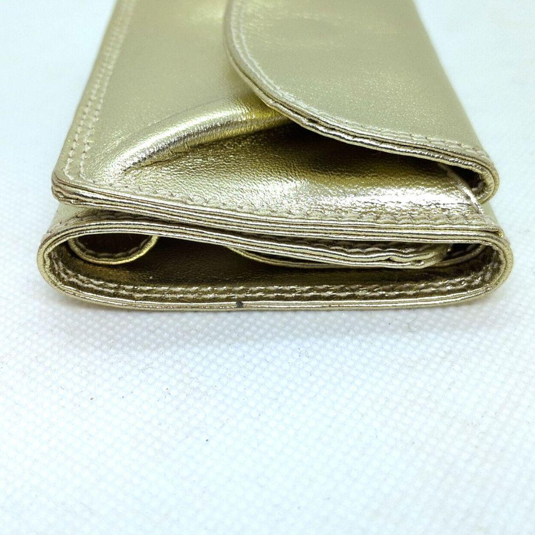 【極美品】アントニーニ　銀座和光　三つ折り　財布　レザー　コンパクト　ゴールド