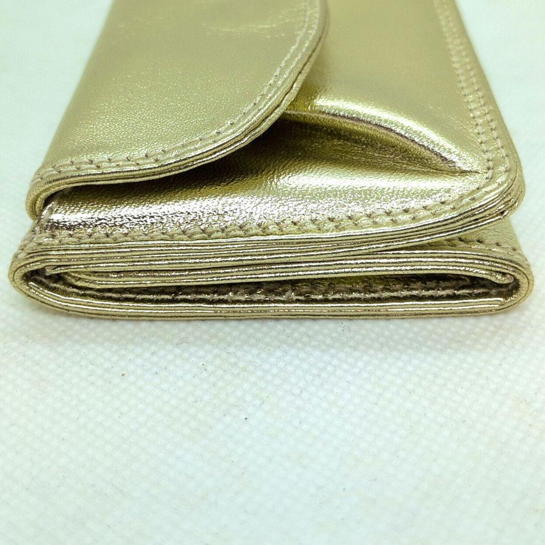 【極美品】アントニーニ　銀座和光　三つ折り　財布　レザー　コンパクト　ゴールド