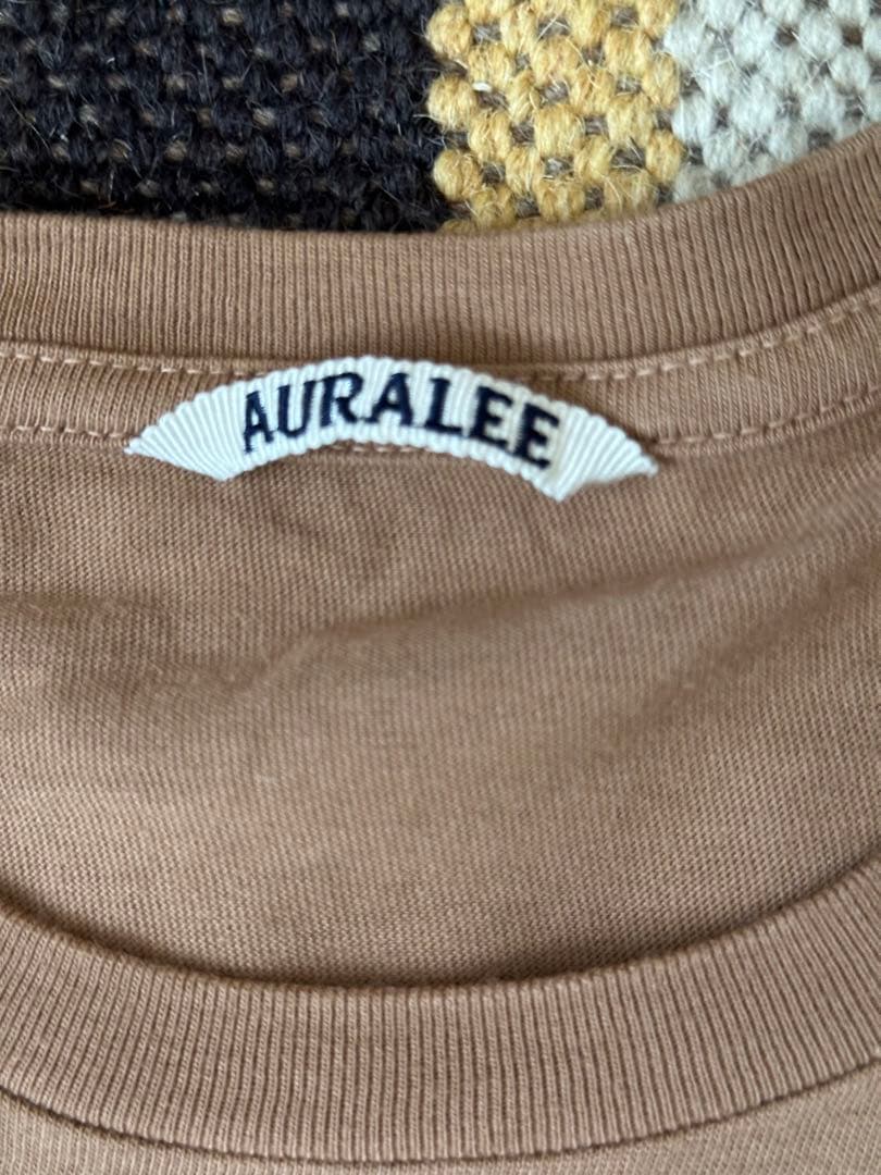 オーラリー AULAREE ブラウン オーバーサイズ シームレスTシャツ 4