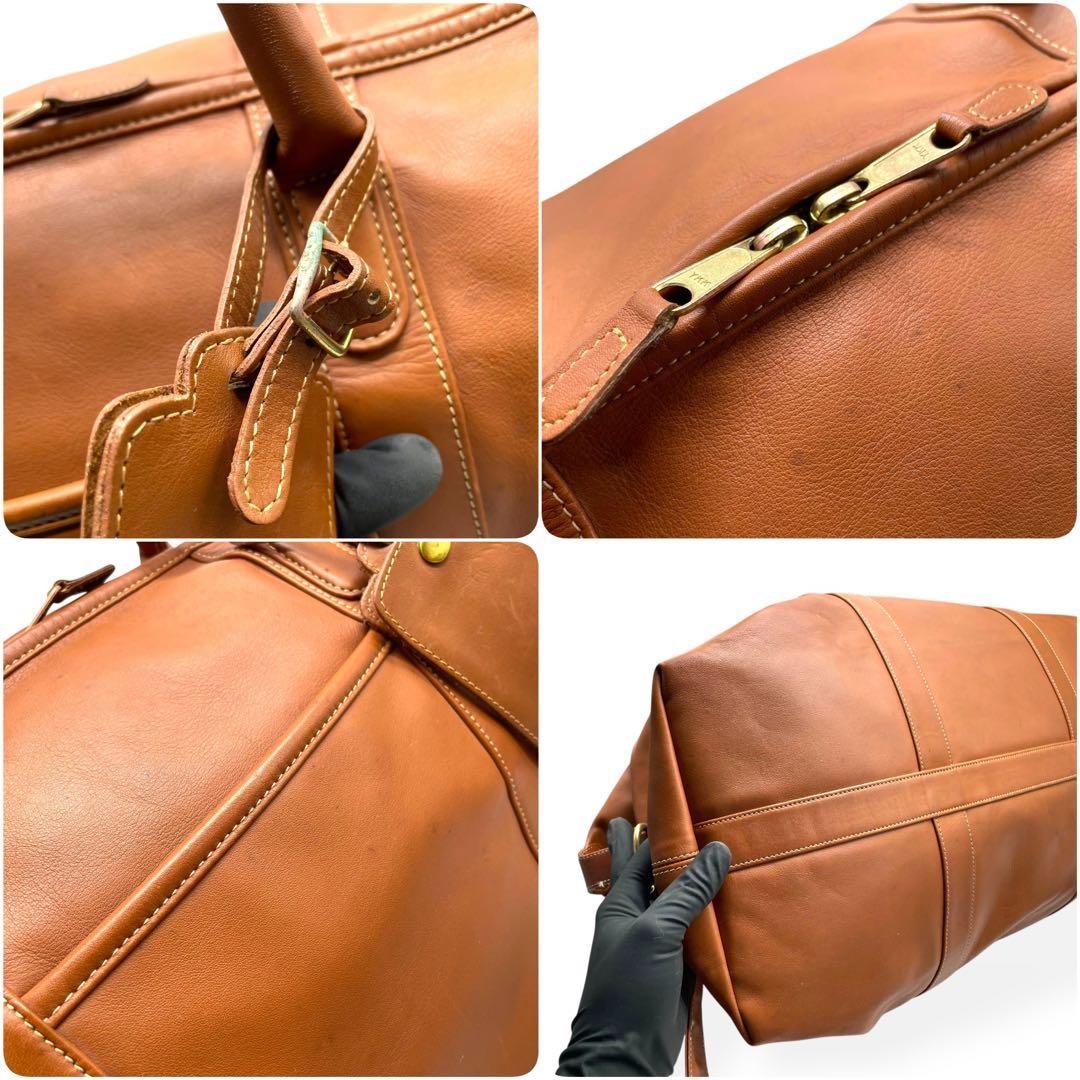 良品　COACH オールドコーチ 2wayボストンバッグ ブラック ブラウン