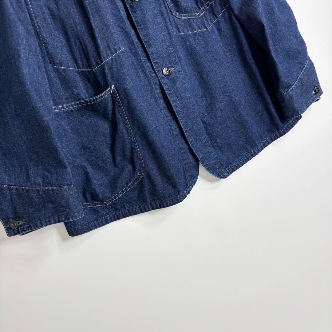 【美品】25SS POST O'ALLS ノーカラー デニムカバーオール L