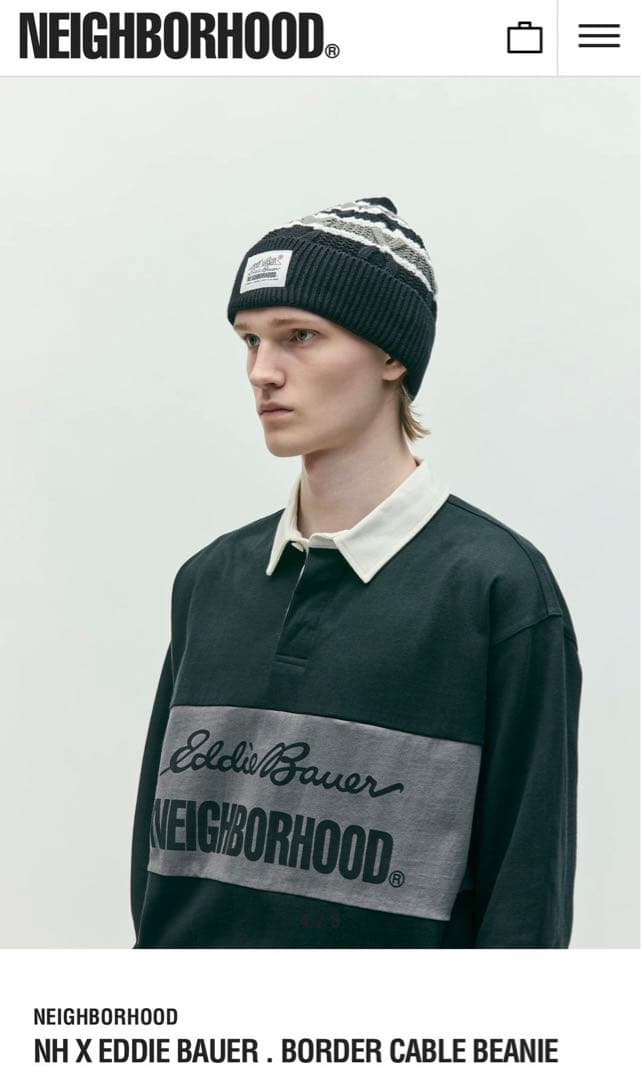 【新品未使用NEIGHBORHOOD EDDIE BAUER ボーダービーニー