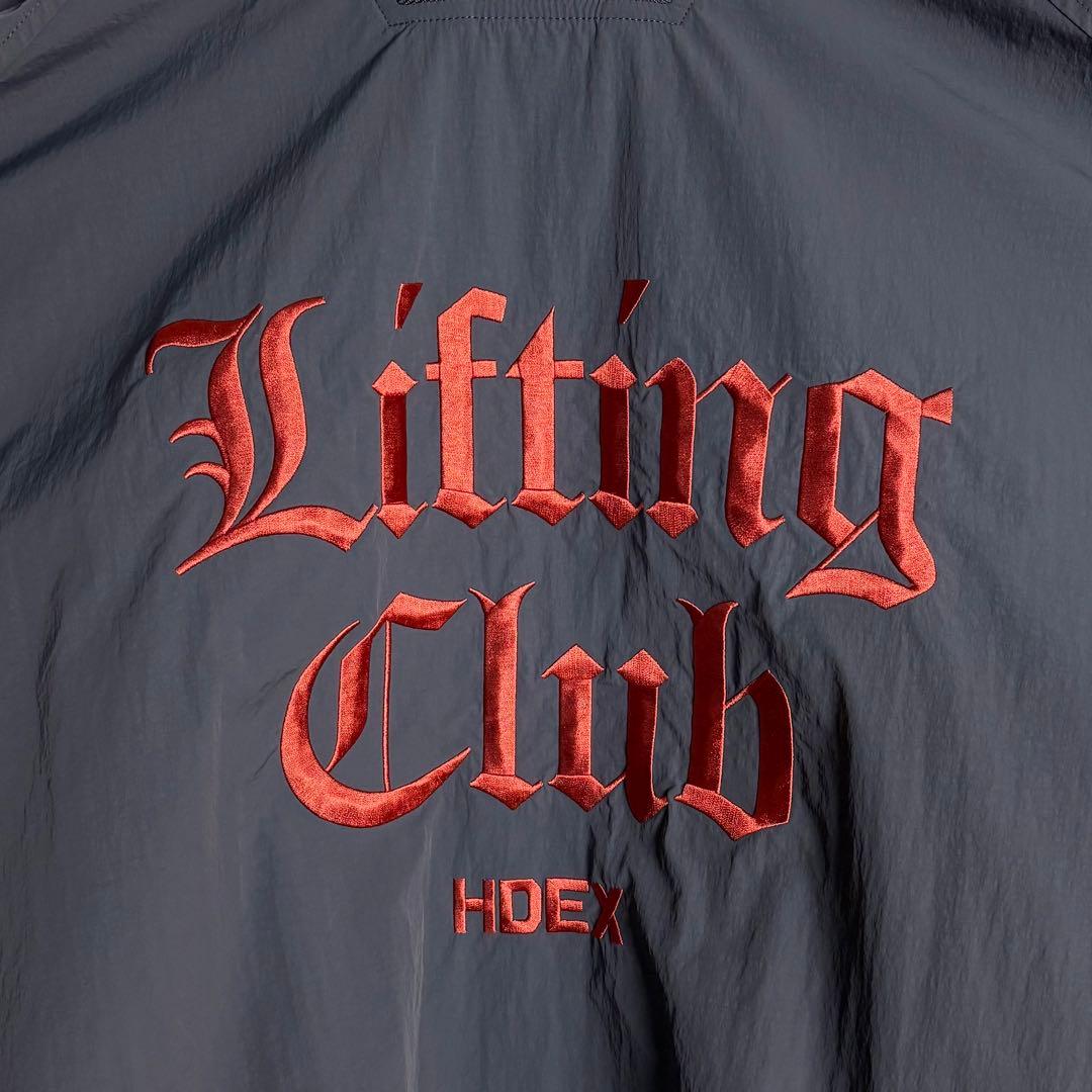 【美品・Lサイズ】エイチデックス HDEX 刺繍ロゴ入りナイロンTシャツ グレー